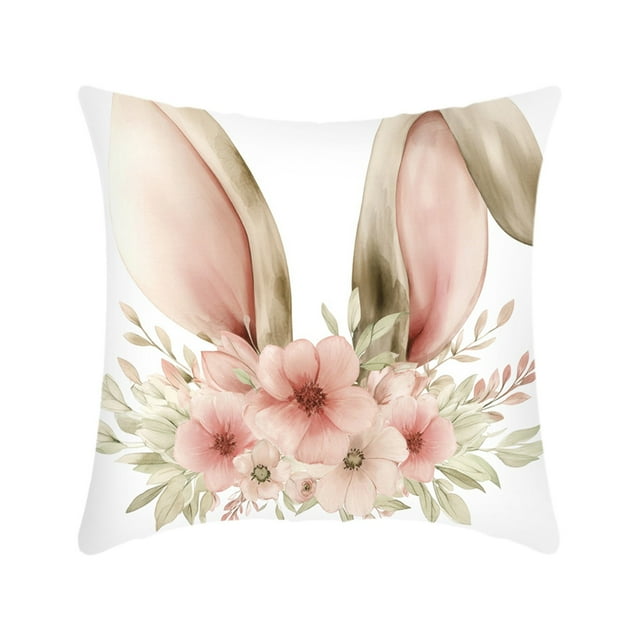 Tauxra Easter Decorative Pillowcase With Hidden Zipper For Bedroom Living Room Office Spring Holiday Gift