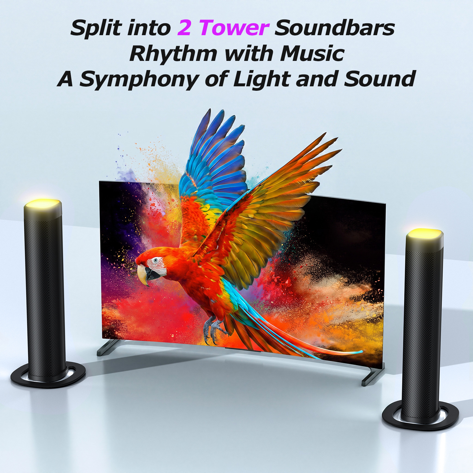 POTILAE 100W Soundbar with RGB Lighting and Detachable Speakers photo 7
