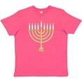 thumbnail image 3 of Inktastic Chanukah Hanukah Menorah Youth T-Shirt, 3 of 5
