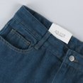 thumbnail image 7 of 28" Inseam High Rise Straight Leg Jeans for Women Stretchy Baggy Comfy Work Pants Business Casual Dressy Denim Trousers Pants Dark Blue 4XL, 7 of 7