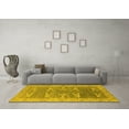 thumbnail image 3 of Ahgly Company Machine Washable Indoor Rectangle Oriental Yellow Traditional Area Rugs, 6' x 9', 3 of 4