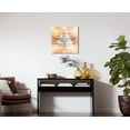 thumbnail image 4 of Him Who Strengthens Me Orange Geometric 24 x 24 Glass Wall Hanging Sign, 4 of 4