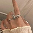 thumbnail image 4 of Set of 2 Purple  Adjustable Open Rings Engagement Rings Y2K Adjustable Rings Alloy Material Aesthetic Jewelry FGS, 4 of 7