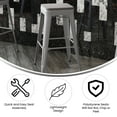 thumbnail image 6 of Flash Furniture Cierra 30"H Backless Bar Stool, Silver/Gray, Set of 4, 6 of 12