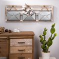 thumbnail image 1 of 35.5" Farmhouse Wooden Metal Mail Holder Wall Décor, 1 of 2