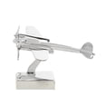 thumbnail image 6 of DecMode 12"W, 8"H Aluminum Modern Plane Sculpture, Silver, 6 of 9