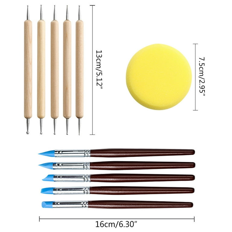 Partygee 45 PCS Dual-ended Fettling Clay Tools Clay Pottery Tool Set Great  for Pro Sculptor Artists Beginners Students Hobbyists 