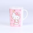 thumbnail image 1 of Juego de vajilla Kawaii Sanrio Hello Kitty para niños, cubiertos de dibujos animados, cuenco de cocina, plato, tenedor, cuchara, juego de cubiertos de vidrio de agua, 1 of 4