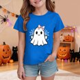 thumbnail image 2 of CAUYDY Toddler Kid Girl Boy Halloween Shirt Print Graphic Tshirt Spooky Season Short Sleeve Tee Top Kid Fall Clothes,3-4 Y, 2 of 5