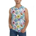 thumbnail image 3 of Uemuo Cactus1 Pattern Men's Sleeveless T-Shirt,Muscle Athletic Tank Top, Moisture-wicking Quick-dry Breathable Classic Tee Top for Gym Run Outdoor Sports-Small, 3 of 8