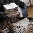 thumbnail image 3 of Leopard Fleece Throw Blanket, Fluffy Soft Sherpa Couch Blanket Warm Thick Bed, 3 of 9