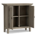 thumbnail image 3 of Redmond Solid Wood 32 " Transitional Low Storage Cabinet in Distressed Gray, 3 of 8