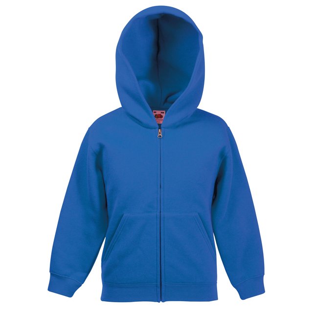 Fruit Of The Loom - Sudadera con cremallera y capucha Modelo 70/30 Premium Unisex niños niñas (Azul eléctrico)