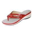 thumbnail image 1 of IUJSOY Womens Fashion Platform Summer Thong Sandals Arch Support Soft Cushion Wedges Slip on Slides, 1 of 7