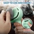 thumbnail image 5 of WAAYEE 3-in-1 Cat Steam Brush, Self-Cleaning Pet Brush for Long & Short Hair Dogs & Cats, Grooming Tool Removes Tangled Loose Fur, Type-C (Green), 5 of 8
