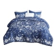 thumbnail image 1 of Ensemble de Housse de Couette Imprimée en Polyester 4 Pcs 88 Pouces en Marine, 1 of 13
