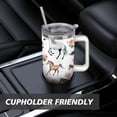 thumbnail image 7 of Watercolor Horse Flowers 40 Oz Tumbler with Handle Lid and Straw, Stainless Steel Double Walled Vacuum Insulated Cup, Cute Birthday Gifts Tumbler for Women Men Friends, 7 of 7