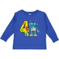 thumbnail image 3 of Inktastic 4th Birthday Robot Boys or Girls Long Sleeve Toddler T-Shirt, 3 of 5