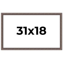 31x18 Frame Silver Real Wood Picture Frame Width 1.25 Inches | Interior Frame Depth 0.5 Inches |