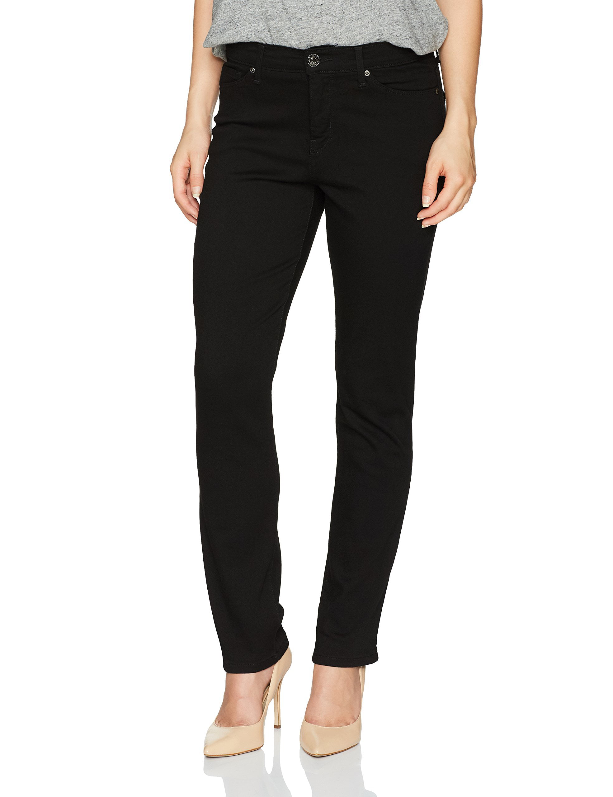 Lee - Lee Deep Womens Petite Stretch Slim Straight Jeans - Walmart.com ...