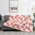 thumbnail image 2 of Naloa Floral Strawberr Flannel Blankets - Thick and Warm Blanket for Winter, Soft Fuzzy Plush King Blanket for All Seasons40"x30", 2 of 6