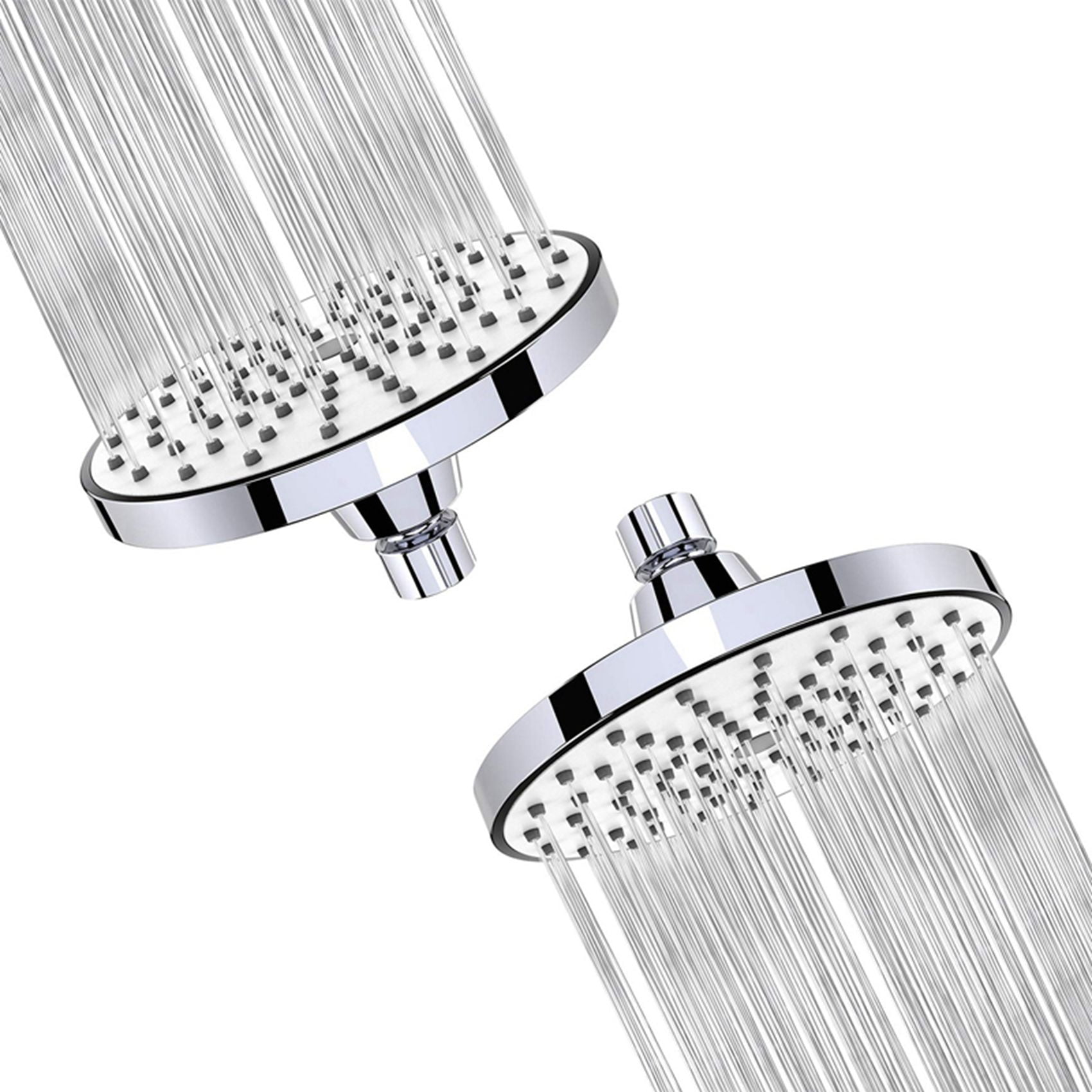 2X Shower Head 6 Inch AntiLeak AntiClog Fixed Rain Showerhead