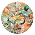 thumbnail image 2 of Designart "Color s Geometric Dance" Modern Geometric Round Metal Art, 2 of 5