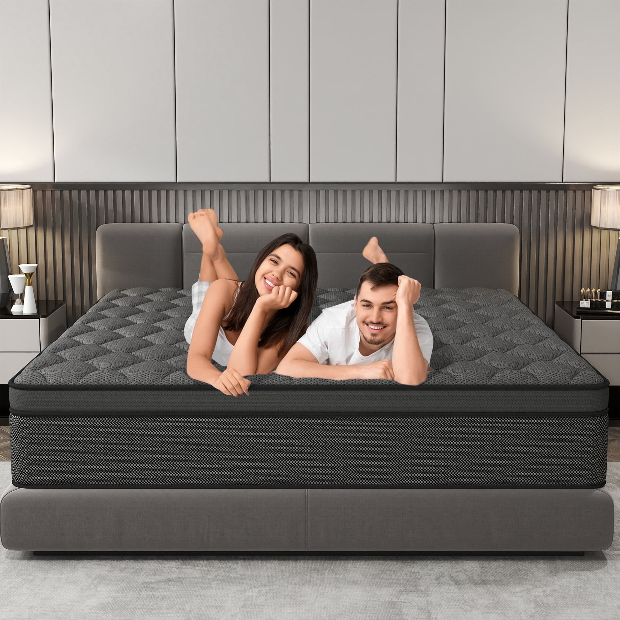 CICIMLU Full Mattress 12 inch Hybrid Gel Memory Foam & Pocket Innerspring, Pressure-Relief, Medium Firm Mattress