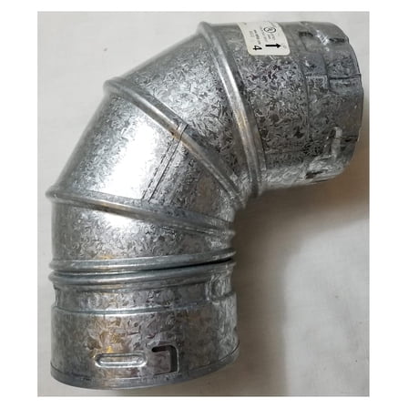 90 Degree Gas Vent Adjustable Elbow - 4 Inch