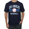 thumbnail image 1 of Wild Bobby City of Los Angeles LA Baseball Fantasy Fan Sports Men's T-Shirt, Navy, Small, 1 of 6