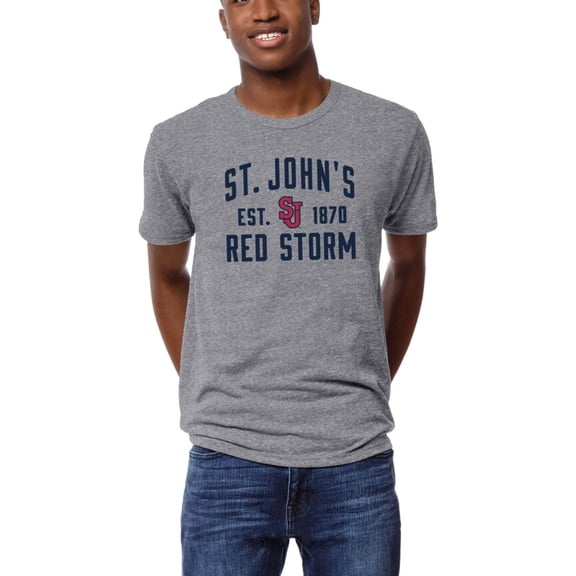Men's League Collegiate Wear  Heather Gray St. John's Red Storm  Arch Victory Falls Tri-Blend T-Shirt