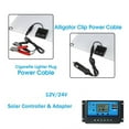 thumbnail image 2 of TFixol 18V 25W Monocrystalline Solar Panel Kit Dual USB Cellphone Recharger Outdoor Camping Waterproof with 12/24V 100A PWM Solar Controller for RV Marine, 2 of 7