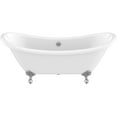 thumbnail image 2 of Anzzi Ft-Cf130faft-Ch Belissima 70" Eagle's Talon Clawfoot Acrylic Soaking Tub - Chrome, 2 of 12