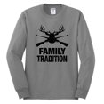 thumbnail image 2 of Wild Bobby, Family Tradition Buck Hunting, Hunting, Men Long Sleeve Shirt, Heather Grey, 3X-Large, 2 of 4