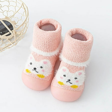 

TOWED22 Toddler Sneaker Boys Boys Girls Animal Cartoon Socks Shoes Toddler WarmThe Floor Socks Non Slip Prewalker