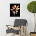 thumbnail image 3 of Abstract Flower Display On Dark Background Art Print Framed Poster Wall Decor 12x16 inch, 3 of 5