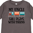 thumbnail image 4 of Inktastic My Uncle Still Plays with Trains Boys or Girls Long Sleeve Toddler T-Shirt, 4 of 5