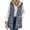 Gray, variant on comerut Women Fall Winter Reversible Vest Coat Hooded Sleeveless Fleece Lining Jacket Solid Color Mid-length Waistcoat Long Warm Outerwear