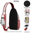 thumbnail image 3 of Sling Backpack,White Christmas Snowman Pattern Crossbody Bag with Water Bottle Holder,Waterproof Sling Bag for Men/Women with Chest Phone Holder for Hiking,Travel, 3 of 6