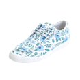 thumbnail image 2 of EKVAHL Floral Canvas Sneakers for Women, Low Top Lace Up Breathable Non Slip Fashion Slip Ons, Vacation Outdoor Daily Stylish Sneakers Blue, 2 of 4