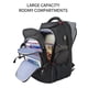 thumbnail image 5 of Mochila KROSER para portátil de viaje de 17,3", repelente al agua, negra, 5 of 8