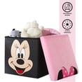 thumbnail image 3 of Disney Minnie Mouse Kids' Storage Ottoman, Pink, 15" x 15" x 15", 3 of 7