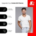 Starter Men’s Essential V Neck White Undershirt Breathable Cotton Shirt