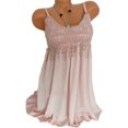 thumbnail image 1 of CAROOTU Robe à Bretelles pour Femmes Mini Débardeur en Dentelle Sans Manches Fête Été Plage Robe Courte Grande Taille, 1 of 8
