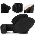 thumbnail image 4 of Sandalias de tacón grueso con piel sintética para mujer Negro  7, 4 of 6