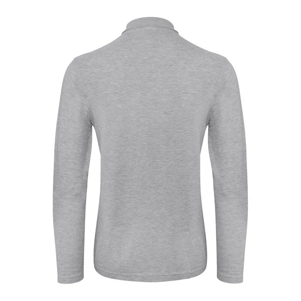 B&C Collection - Polo de manga larga para hombre (Rojo)