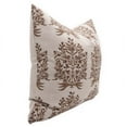 thumbnail image 2 of Fabdivine Block Print Throw Pillow Cover, 24x24 Inch Pure Linen Vintage Cushion Cover, Floral Print Boho Design Rust Pillow Cover for Sofa and Couch, 2 of 5