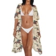 thumbnail image 4 of FKELYI Cactus Kentucky Horse Racing Print Kimono Coverups for Women Soft Beach Cover Up Half Sleeve Summer Cardigan Bikini Cover Ups Resort Wear Casual Cruise Outfits, 4 of 6