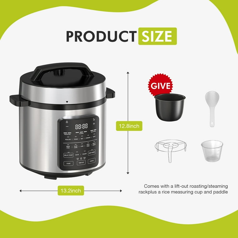 CONCETTA Electric Pressure Cooker 6 Quart Multi Kitchen