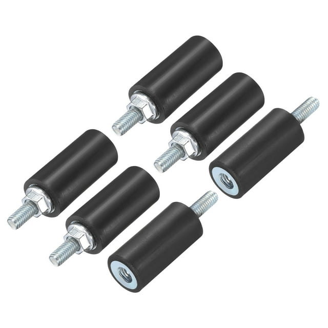 6 Pack M5x15mm Thread Studs Rubber Shock 15x30mm Male Female 6 Pack M5 Lock Nuts